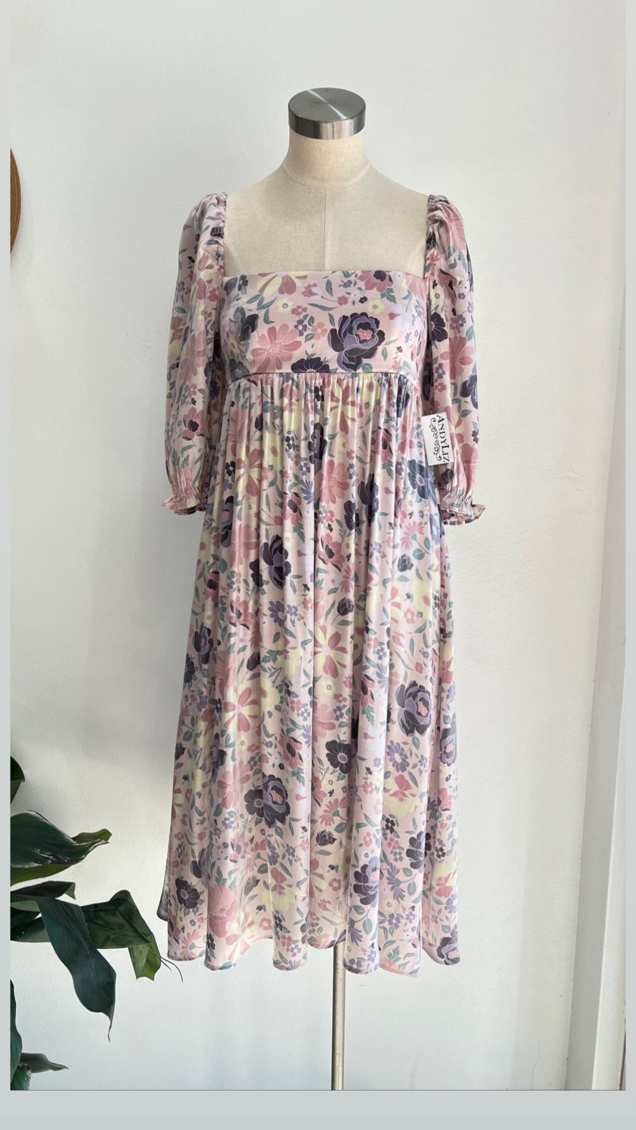 Lavender floral Midi