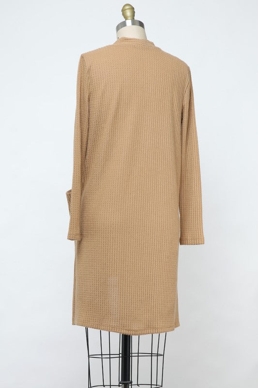 Taupe Knitted Cardigan