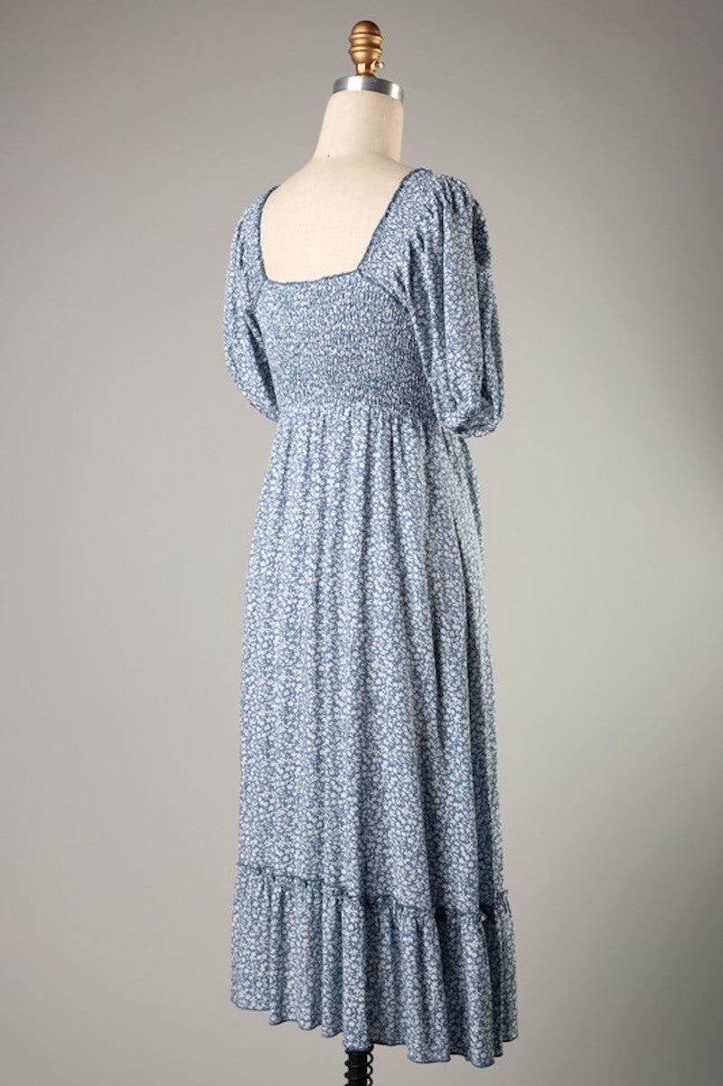 Carol's Blue floral Midi
