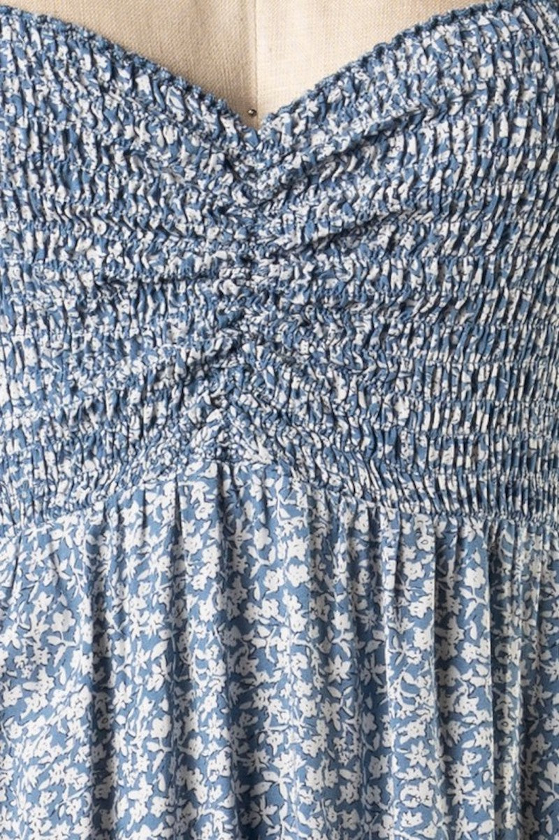 Carol's Blue floral Midi