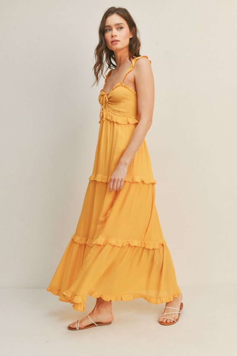 Mustard smock maxi