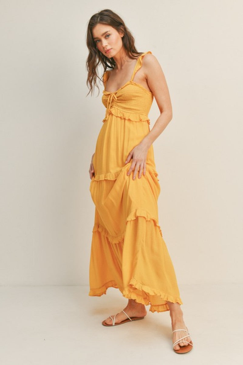 Mustard smock maxi