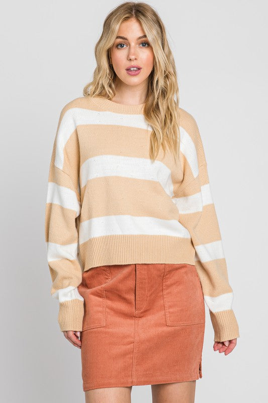 Mellow Striped Crew Neck Sweater