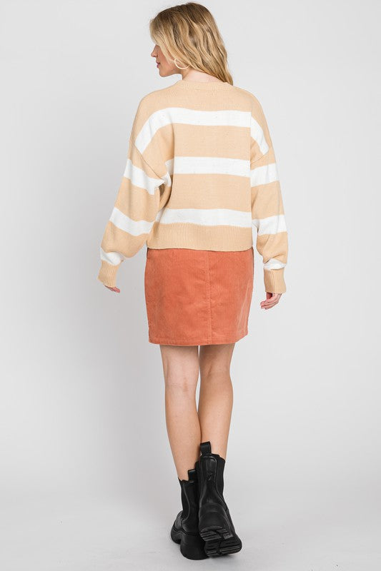 Mellow Striped Crew Neck Sweater