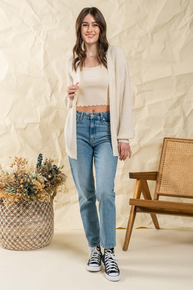 Cream Criss Cross Cardigan
