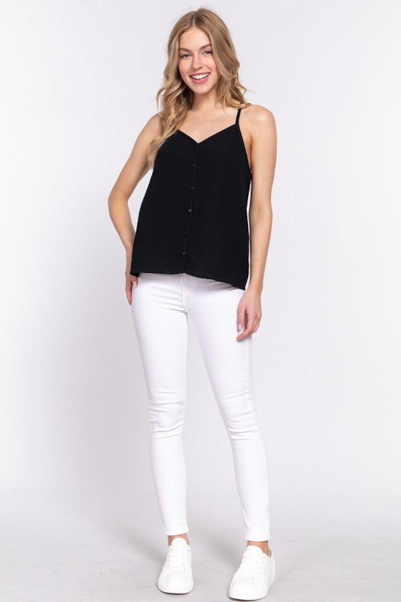 Black gauze cami