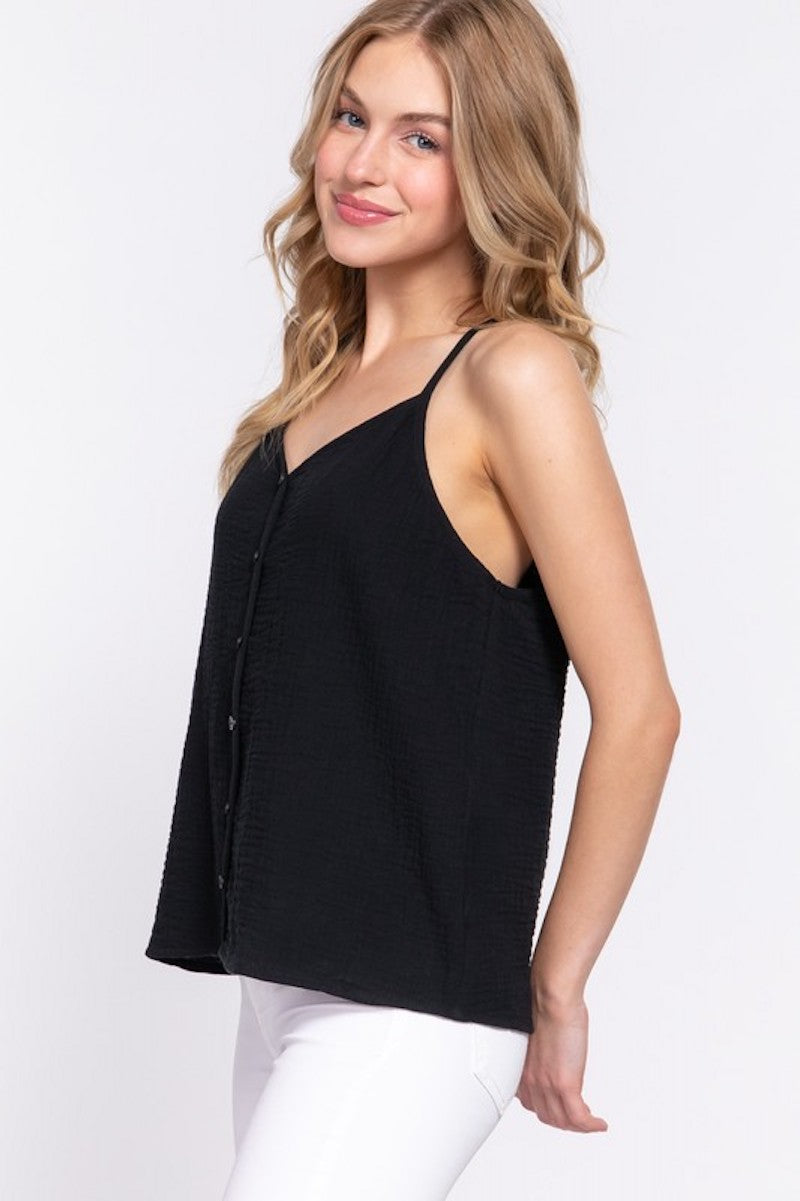 Black gauze cami