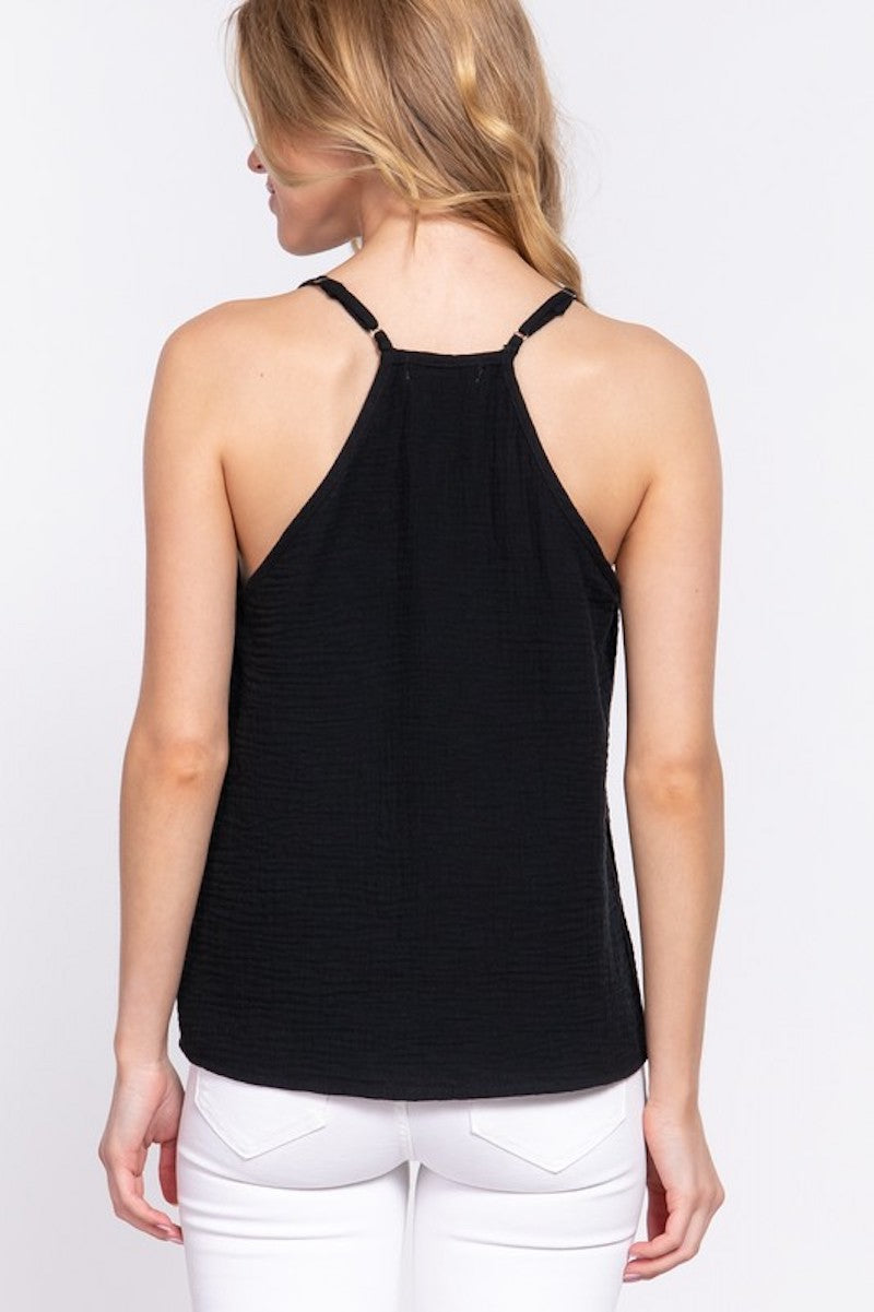Black gauze cami
