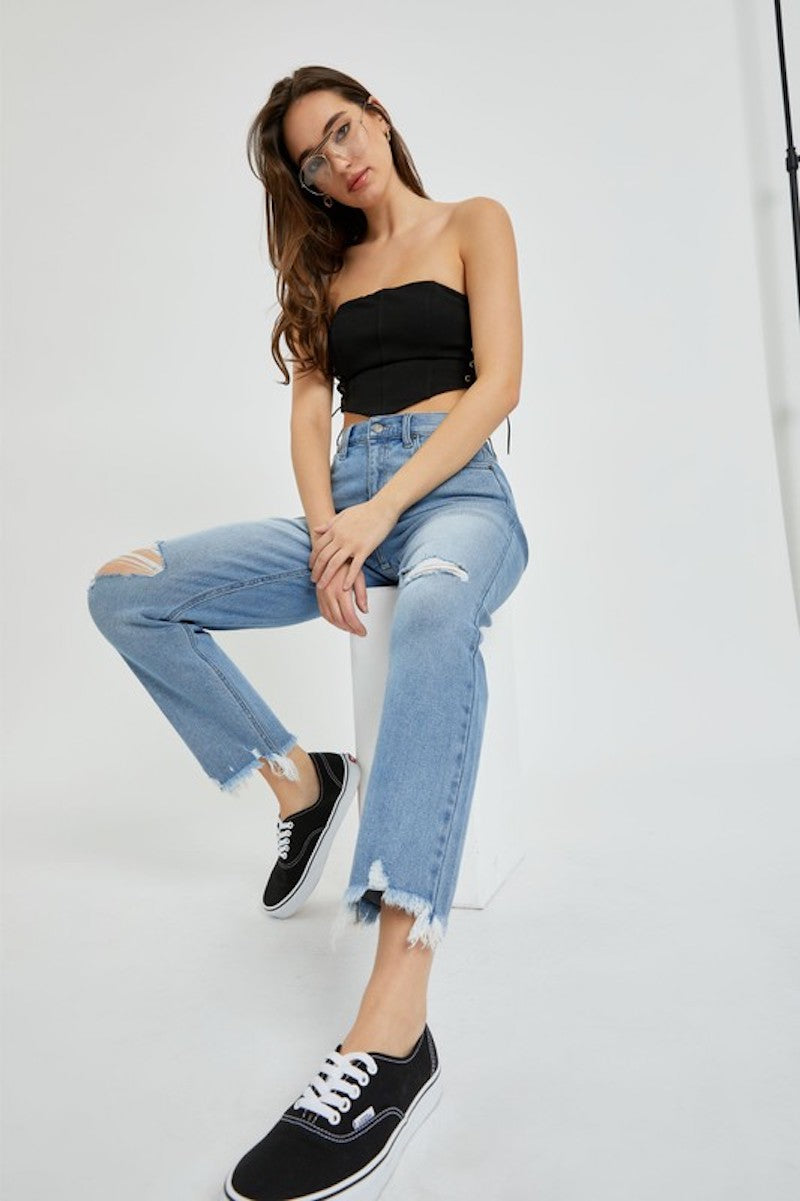 Medium wash Mom jeans