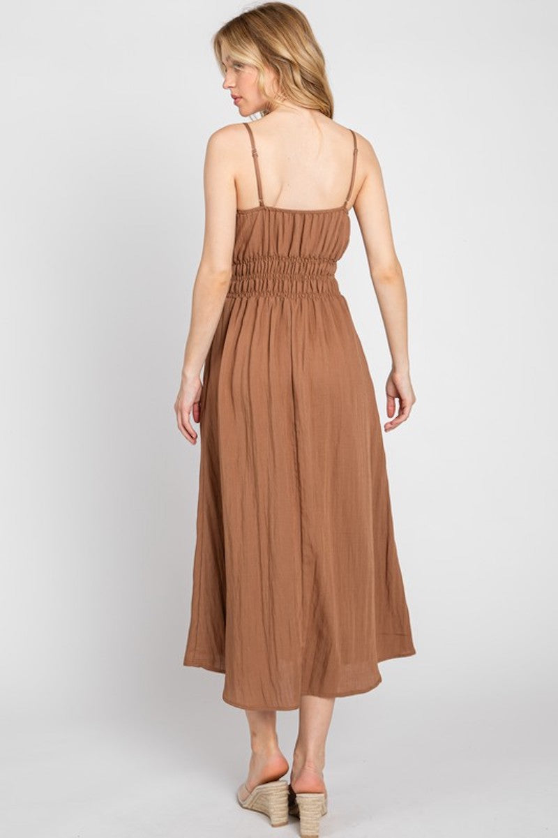 boutique maxi summer dress from back
