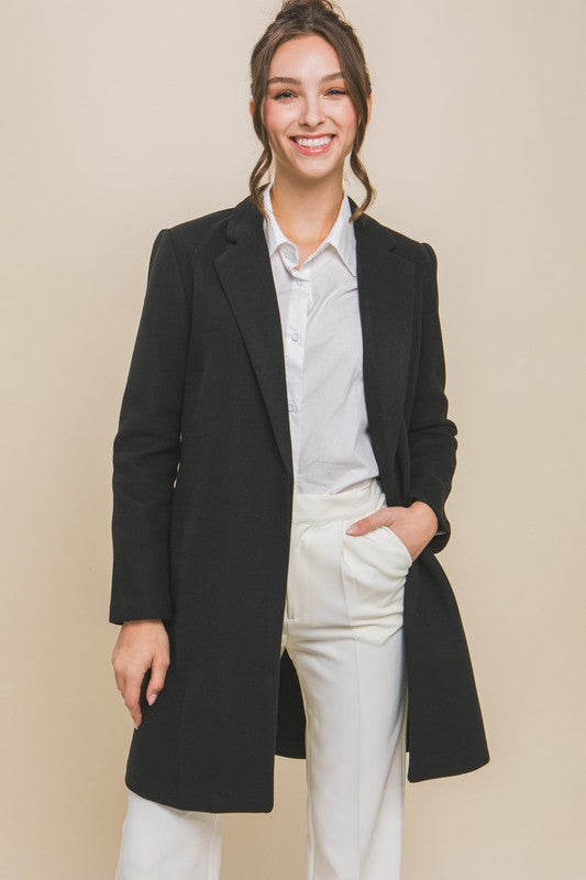 Black Long Line Coat