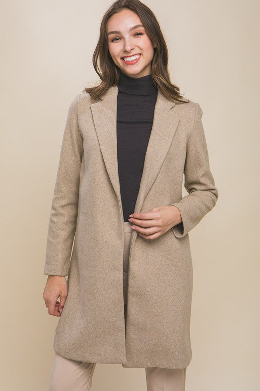 Oatmeal Long Line Coat