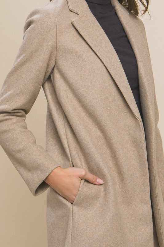 Oatmeal Long Line Coat