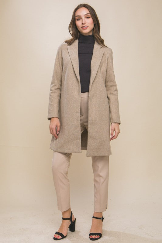 Oatmeal Long Line Coat
