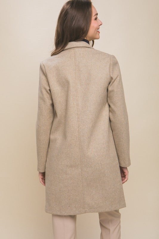 Oatmeal Long Line Coat