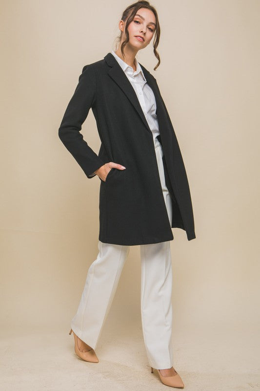 Black Long Line Coat