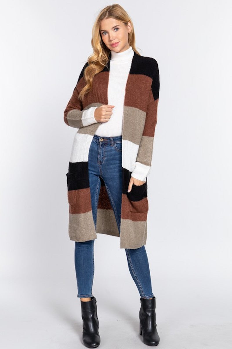 Color Block Cardigan