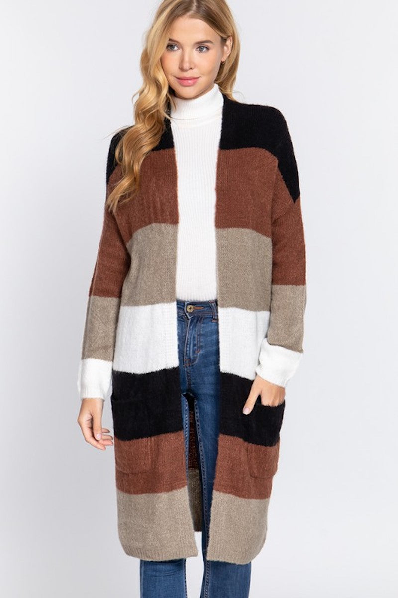 Color Block Cardigan