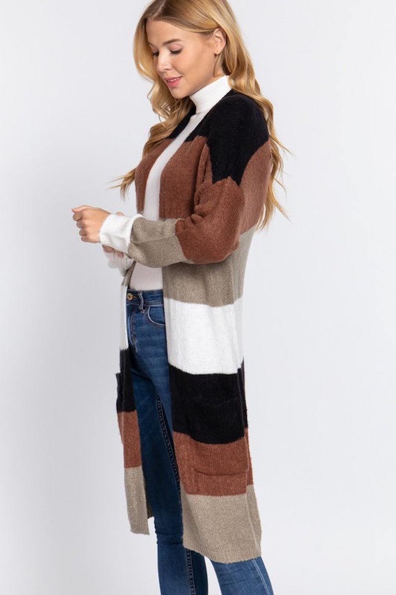Color Block Cardigan