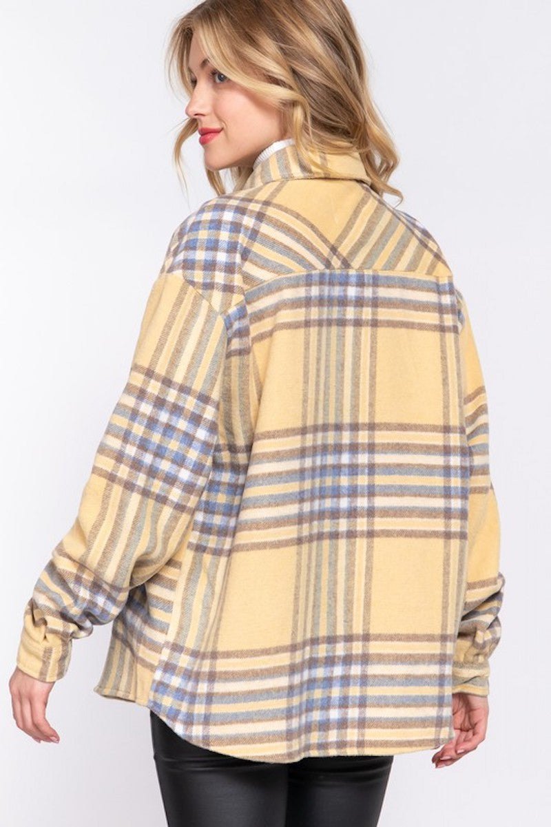 Yellow plaid Shacket
