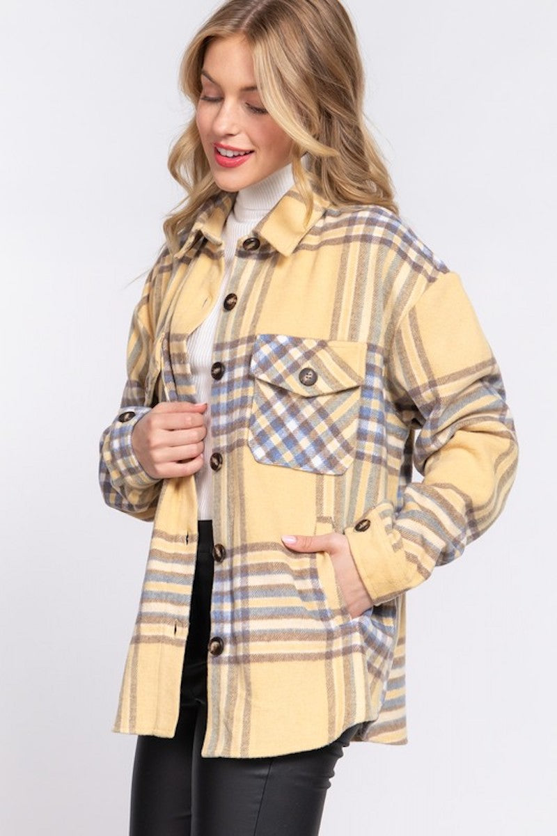 Yellow plaid Shacket