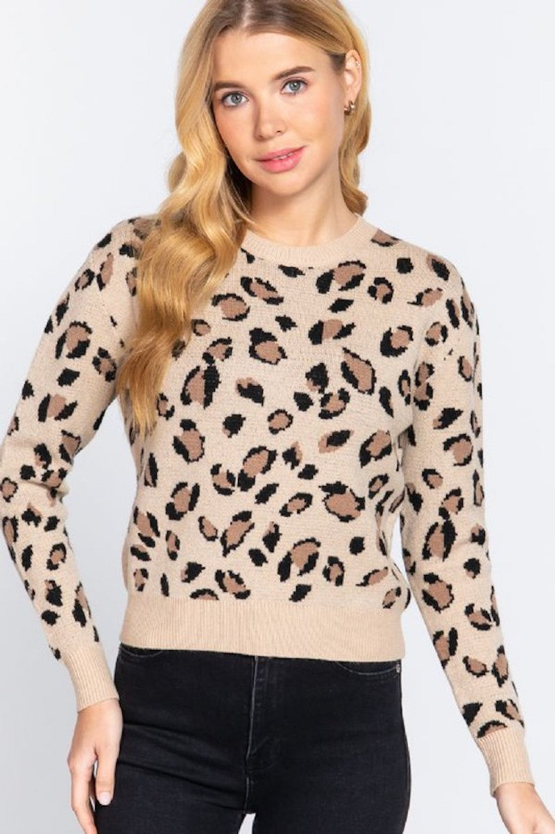 Leopard Sweater Top