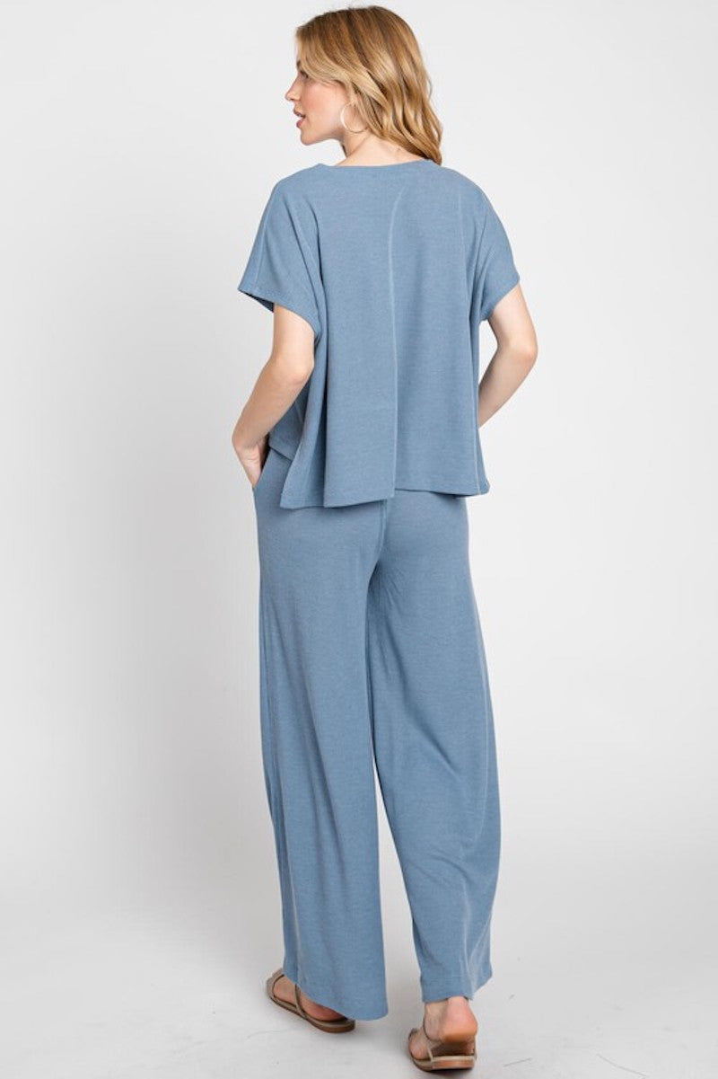 Waffle Pants Set Separates