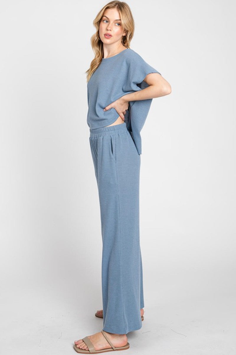 Waffle Pants Set Separates