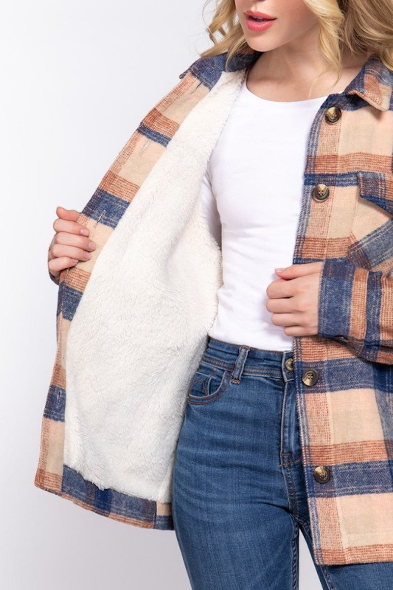 Tan Plaid Schaket