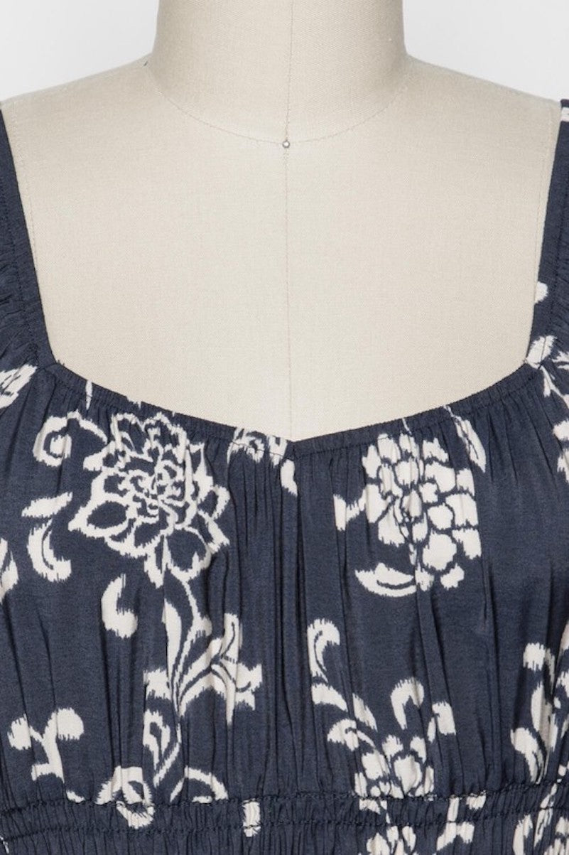Charcoal Navy Midi