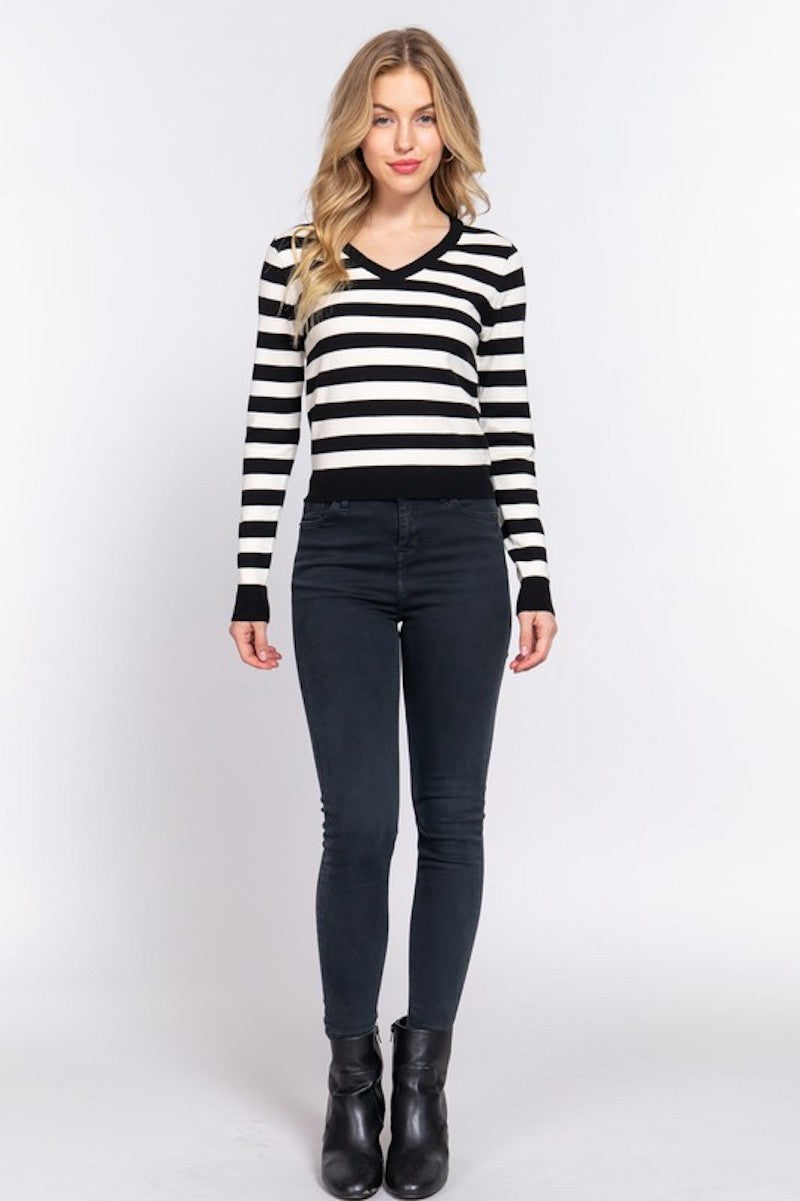 Black Stripe Sweater