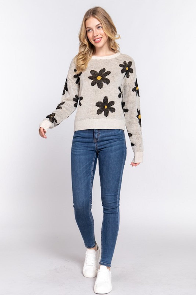 Ivory Daisy Sweater