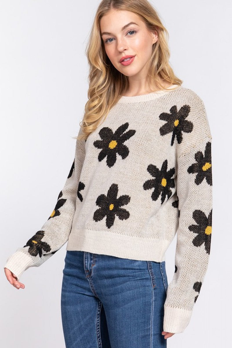 Ivory Daisy Sweater
