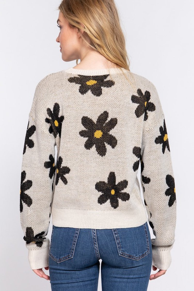 Ivory Daisy Sweater
