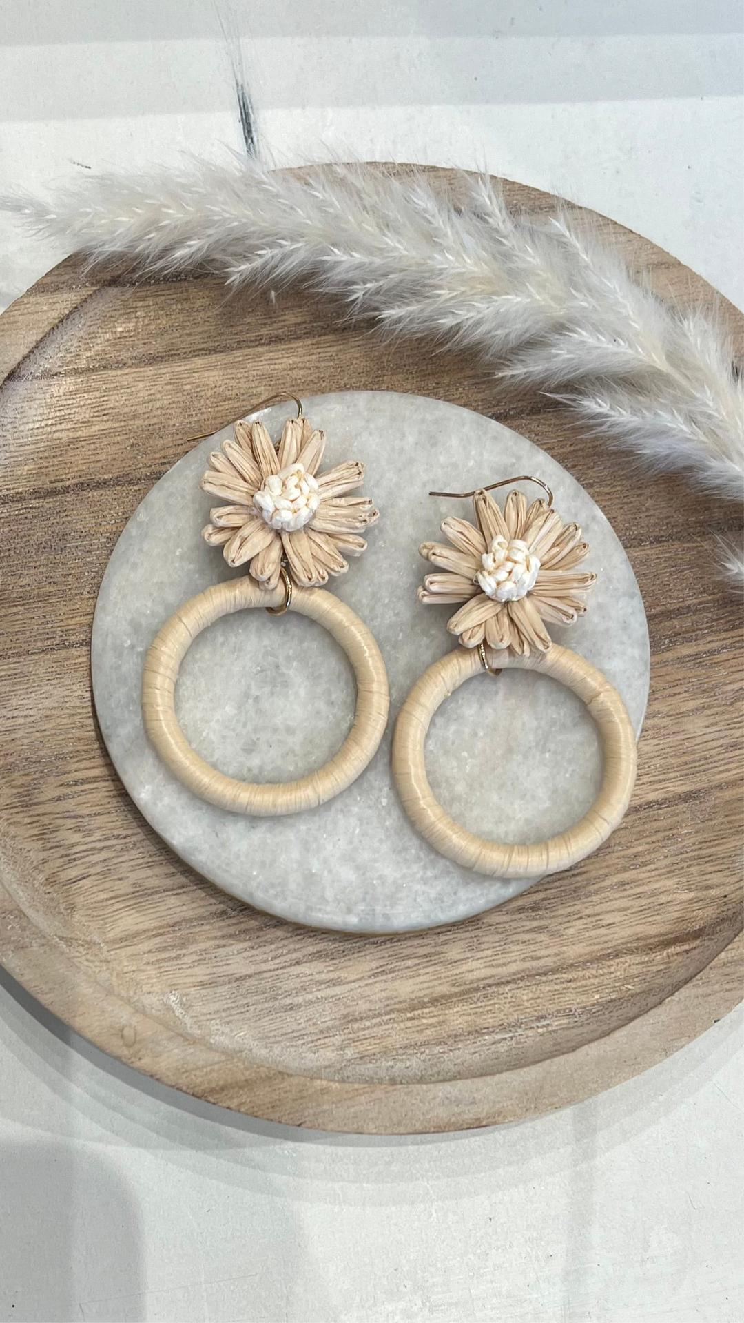 Daisy Rattan Earrings