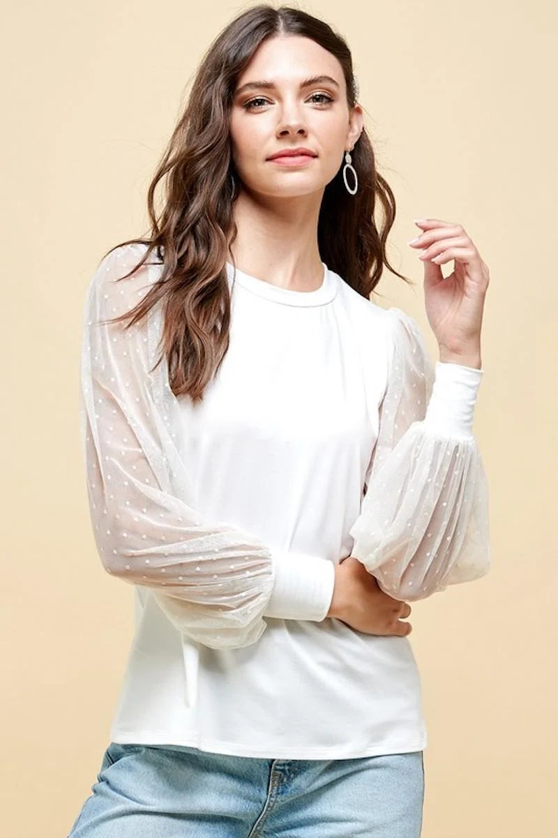 Obsessed In White Blouse