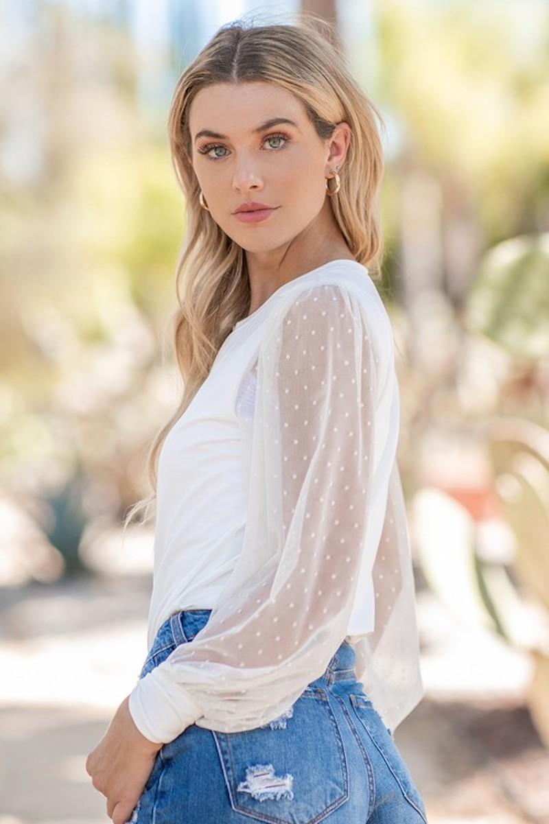 Obsessed In White Blouse