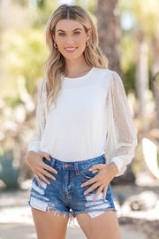 Obsessed In White Blouse
