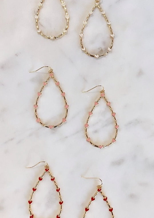Heart Oval Earrings