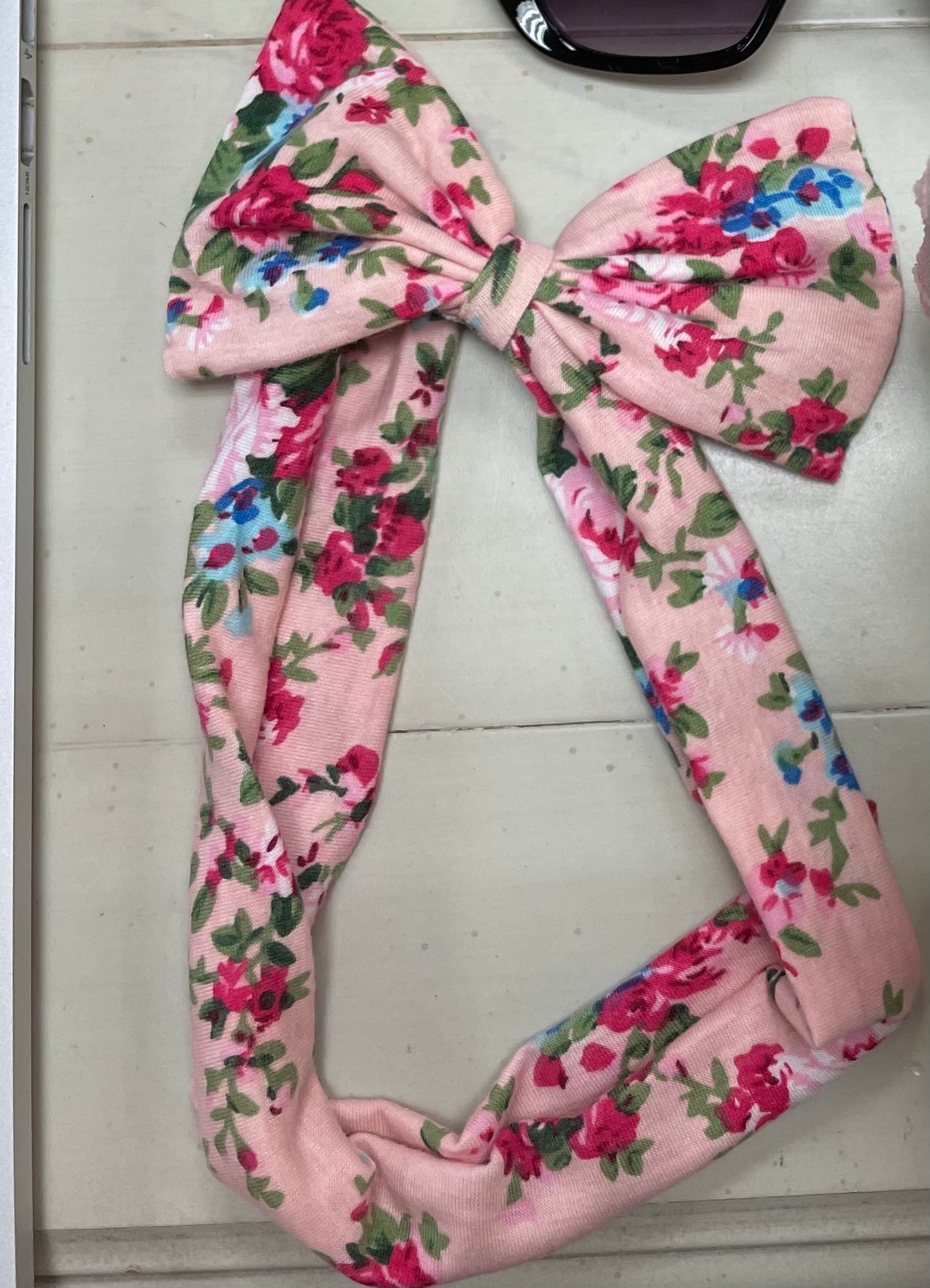 Floral Bow Stretchy Material Headbands