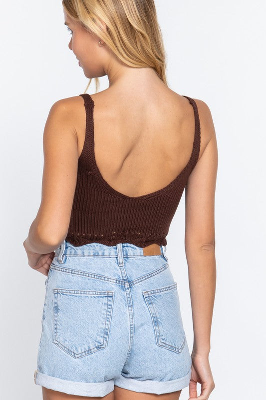 Carla's Cami Crochet Knit Top