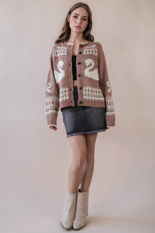 Swan Knit Cardigan