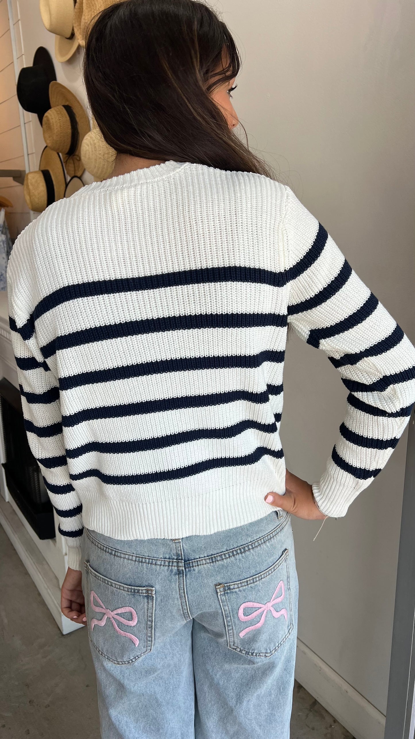 Navy stripe sweater