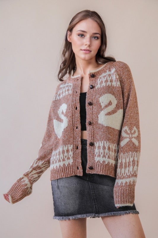 Swan Knit Cardigan