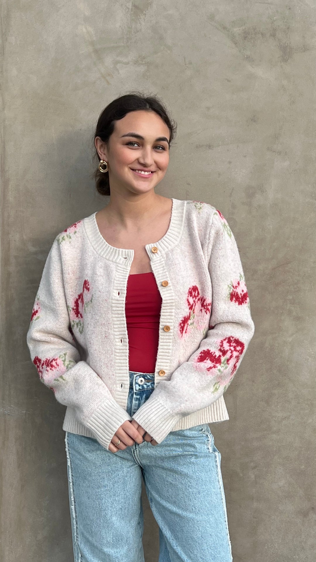 Cozy Rose Cardigan