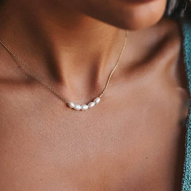 STAINLESS STEEL NON-TARNISH PEARL NECKLACE | 40NK9692