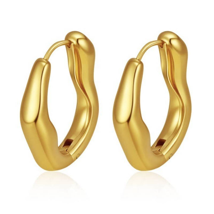 18K STAINLESS STEEL WATERPROOF TARNISHFREE U HOOPS | 40E443