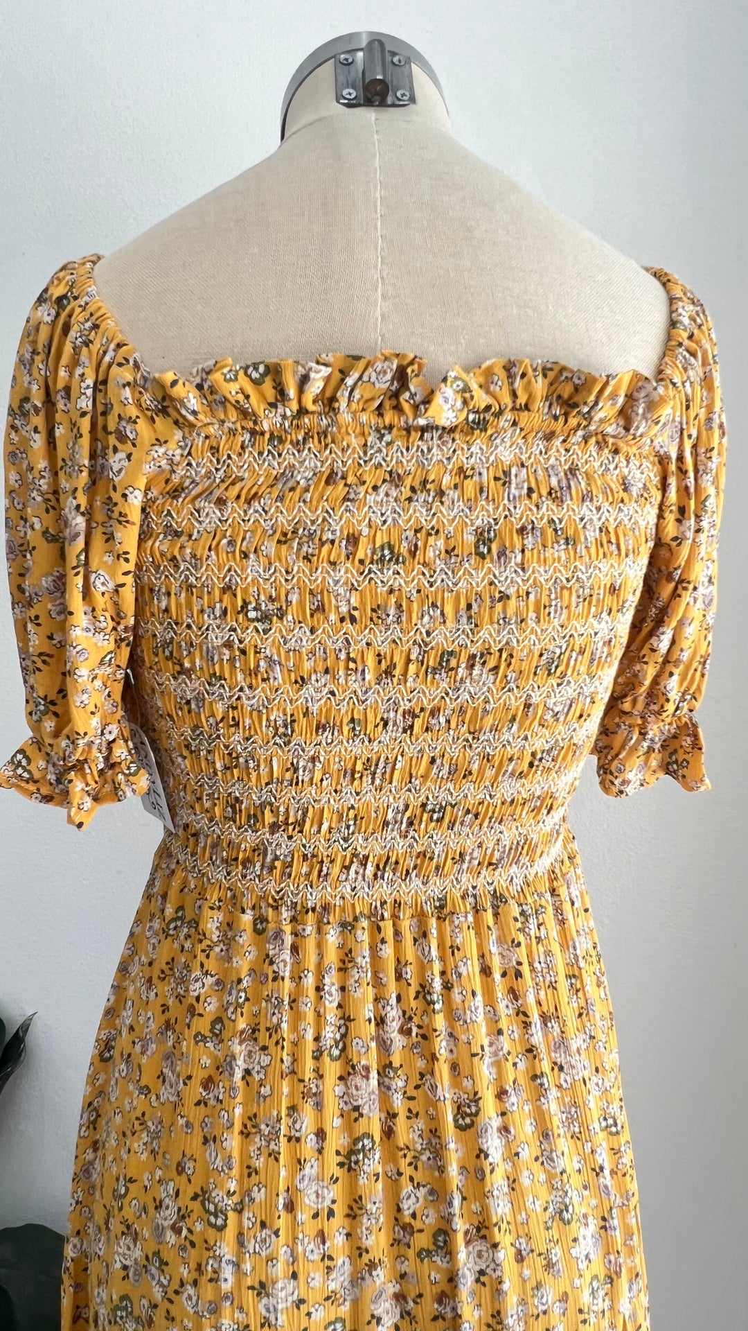 Mustard Floral Midi