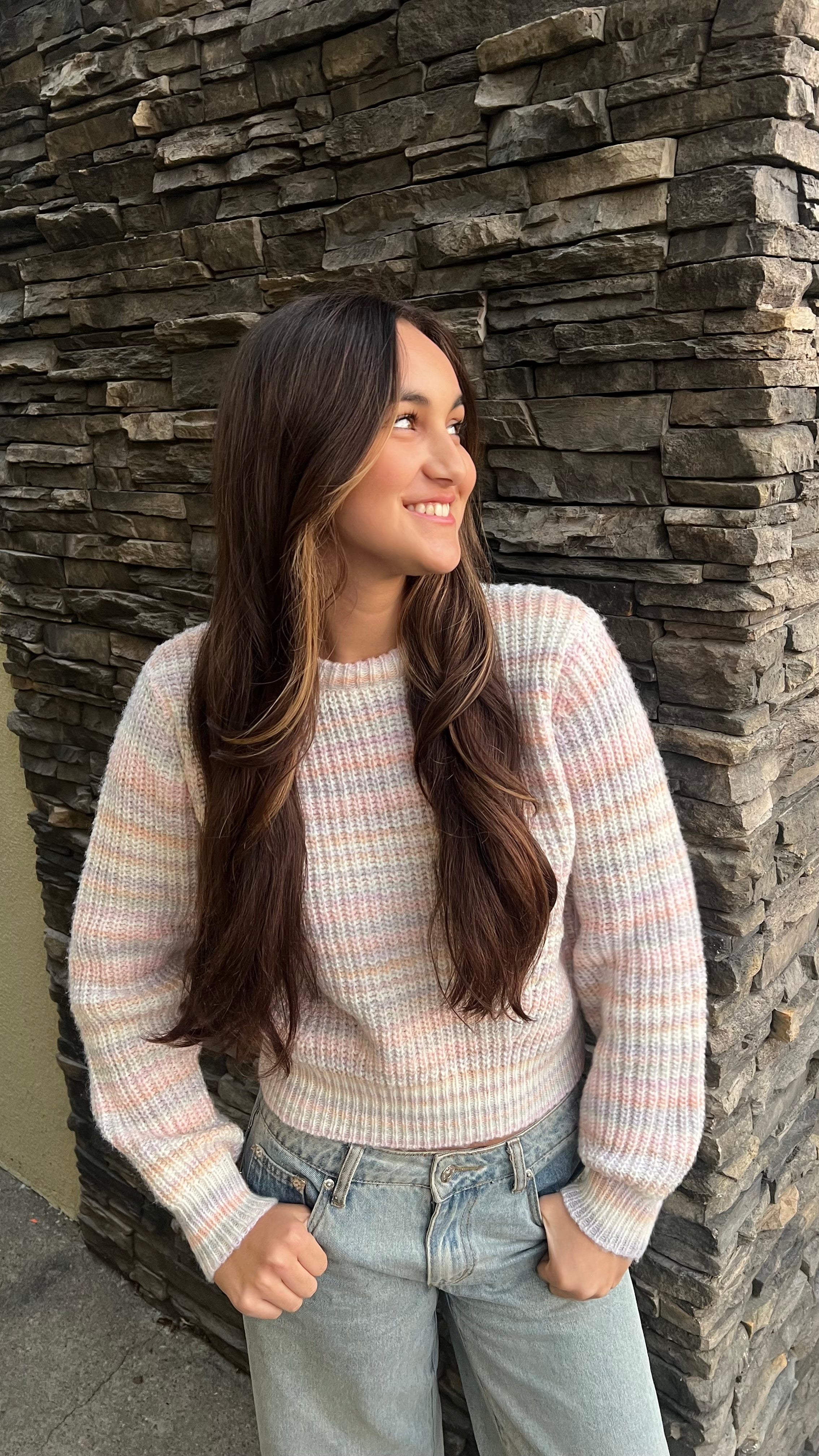 Pastel Stripe Sweater | AndyLiz