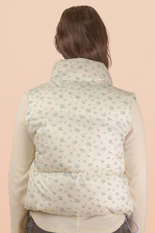 Floral Puffer Vest